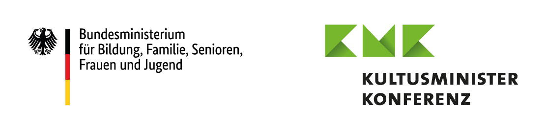 Dieses Bild zeigt die Logos des Bundesministeriums für Bildung, Familie, Senioren, Frauen und Jugend sowie der Kultusminister Konferenz