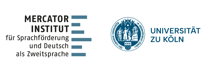 Auf dem Bild sieht man die Logoleiste-BiSS-Sprachbildung mit den Logos des Mercator Instituts, der Universität zu Köln, dem DIPF, der Humboldt-Universität, dem IQB und dem Bundesministerium für Bildung, Familie, Senioren, Frauen und Jugend.