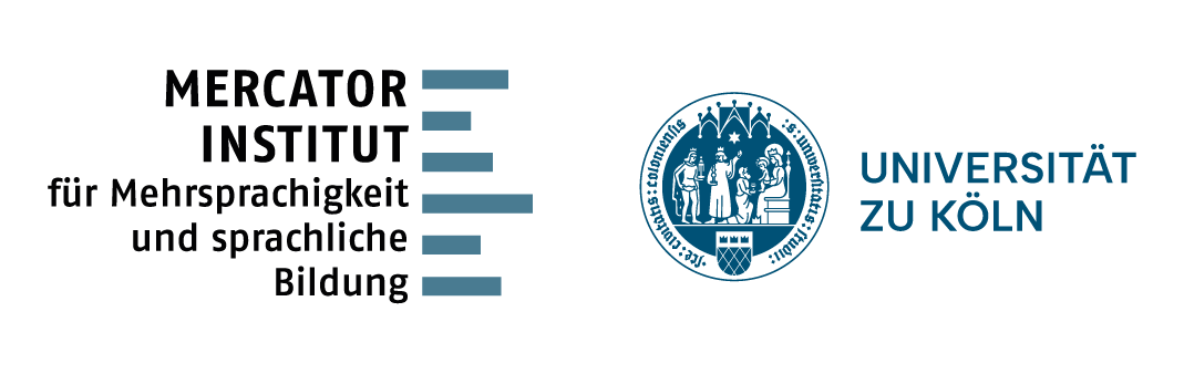 Auf dem Bild sieht man eine Logoleiste mit den Logos des Mercator Instituts und der Universität zu Köln.